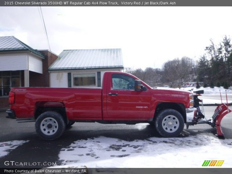 Victory Red / Jet Black/Dark Ash 2015 Chevrolet Silverado 3500HD WT Regular Cab 4x4 Plow Truck