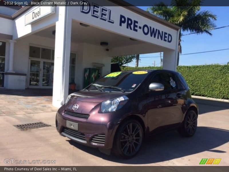 Black Currant Metallic / Dark Gray 2012 Scion iQ