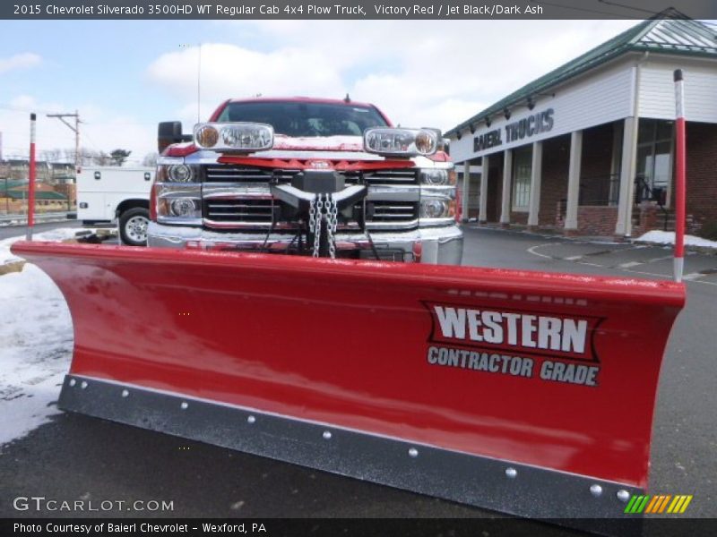 Victory Red / Jet Black/Dark Ash 2015 Chevrolet Silverado 3500HD WT Regular Cab 4x4 Plow Truck