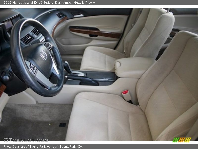 Dark Amber Metallic / Ivory 2012 Honda Accord EX V6 Sedan