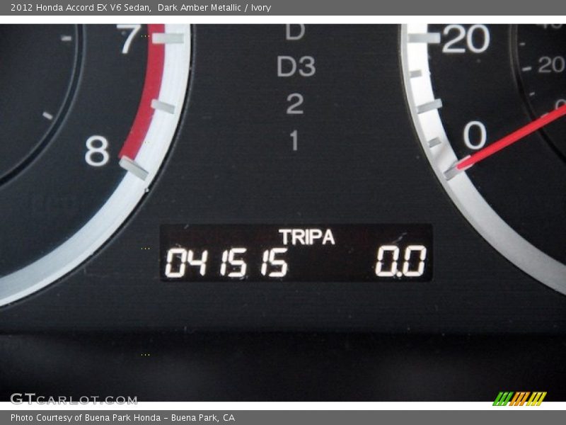 Dark Amber Metallic / Ivory 2012 Honda Accord EX V6 Sedan