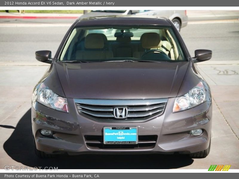 Dark Amber Metallic / Ivory 2012 Honda Accord EX V6 Sedan