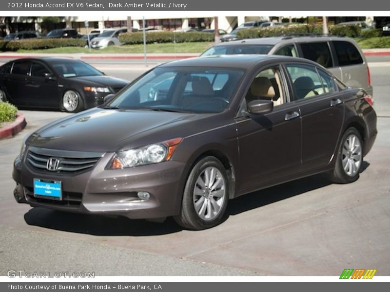 Dark Amber Metallic / Ivory 2012 Honda Accord EX V6 Sedan