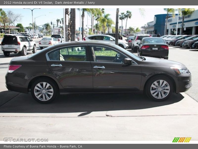 Dark Amber Metallic / Ivory 2012 Honda Accord EX V6 Sedan