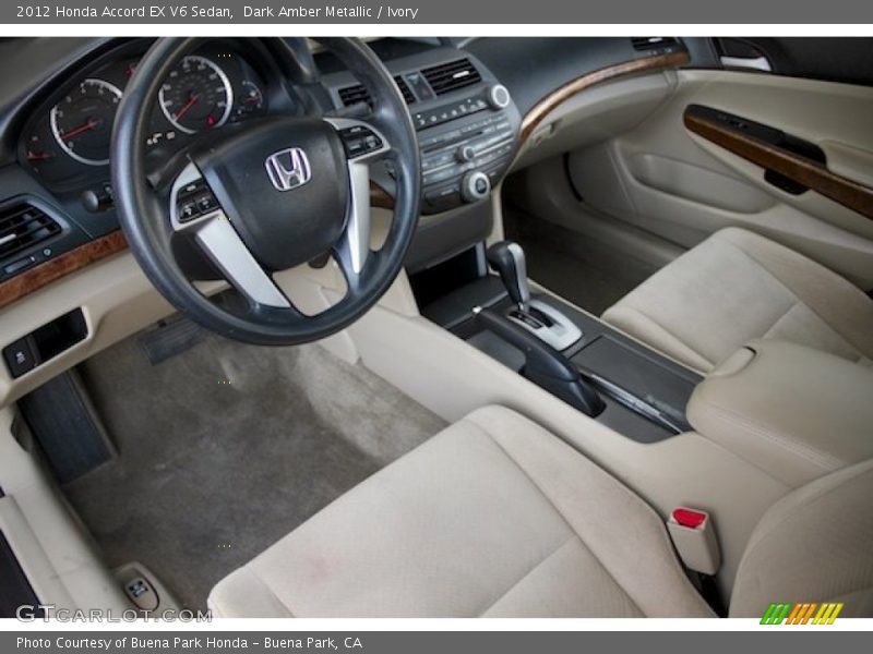 Dark Amber Metallic / Ivory 2012 Honda Accord EX V6 Sedan