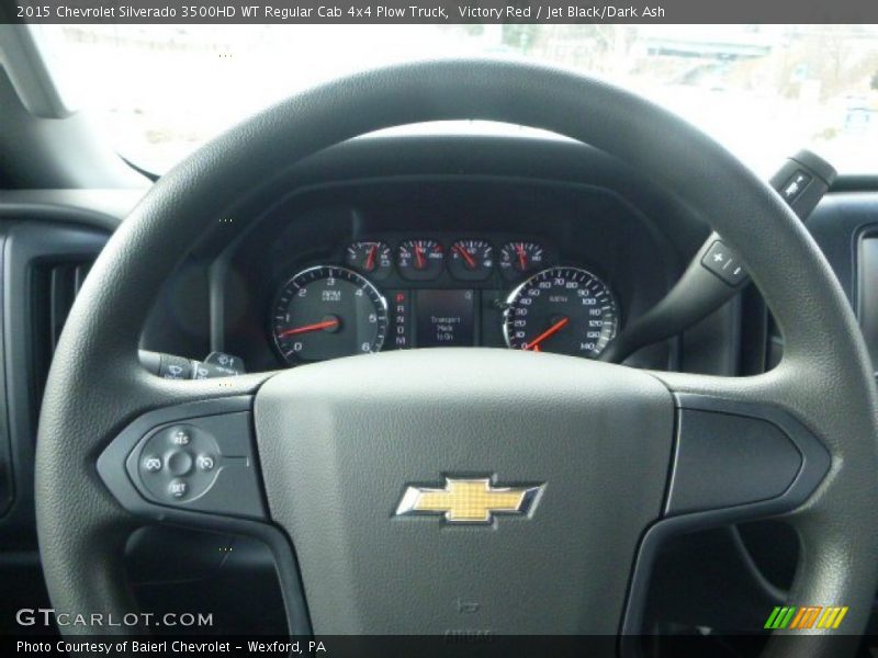 Victory Red / Jet Black/Dark Ash 2015 Chevrolet Silverado 3500HD WT Regular Cab 4x4 Plow Truck
