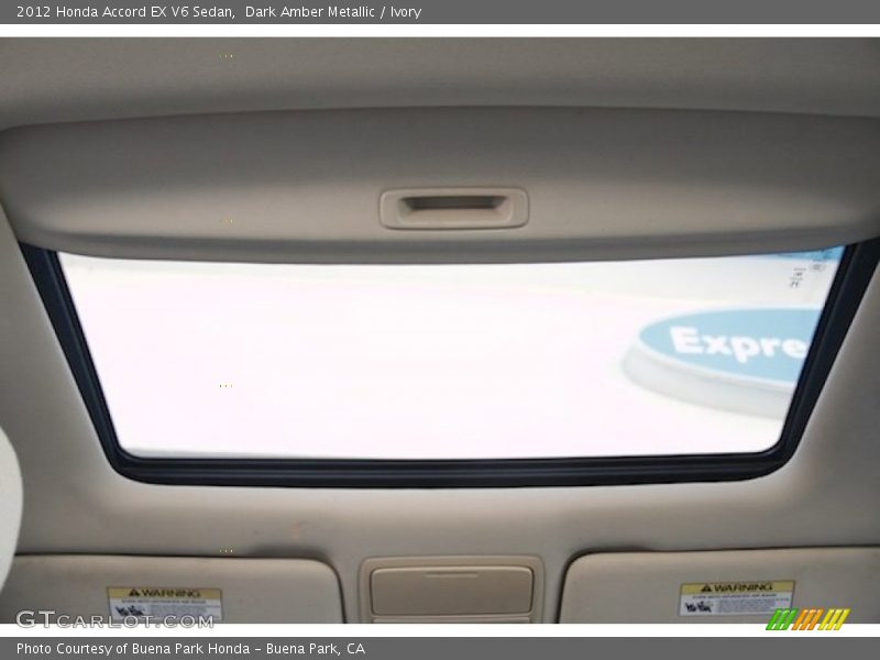 Dark Amber Metallic / Ivory 2012 Honda Accord EX V6 Sedan