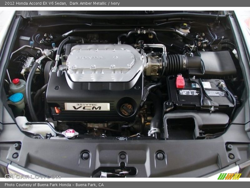 Dark Amber Metallic / Ivory 2012 Honda Accord EX V6 Sedan