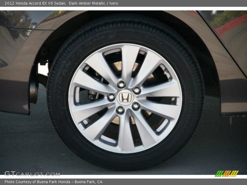 Dark Amber Metallic / Ivory 2012 Honda Accord EX V6 Sedan