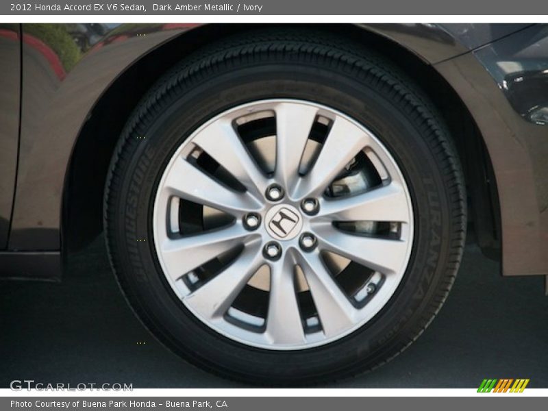 Dark Amber Metallic / Ivory 2012 Honda Accord EX V6 Sedan