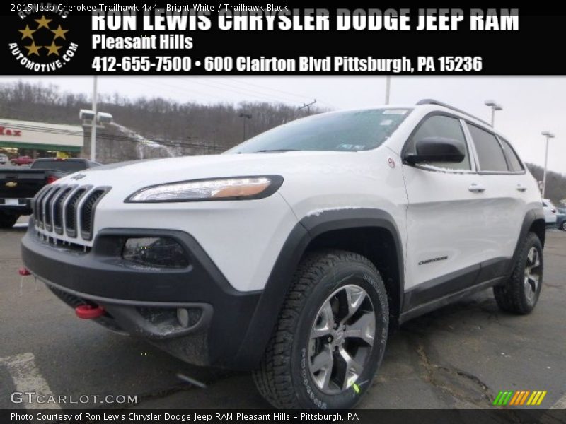 Bright White / Trailhawk Black 2015 Jeep Cherokee Trailhawk 4x4