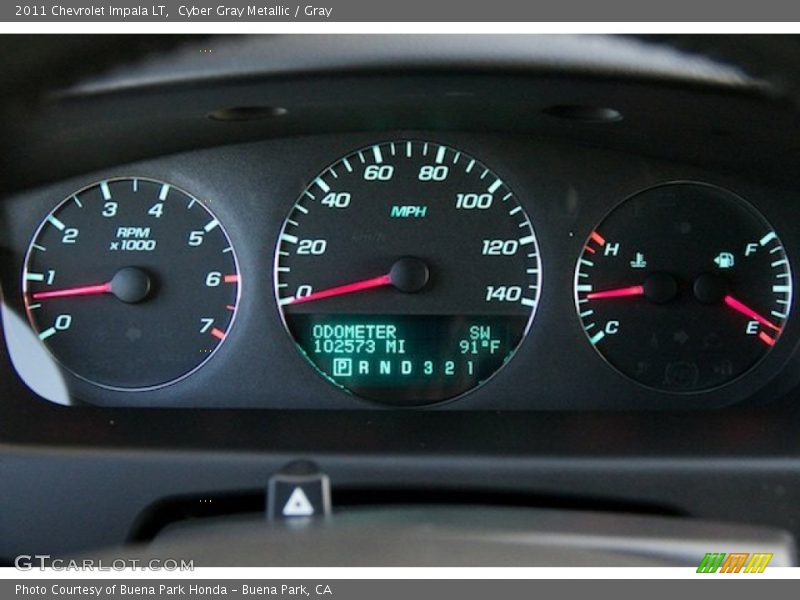 Cyber Gray Metallic / Gray 2011 Chevrolet Impala LT