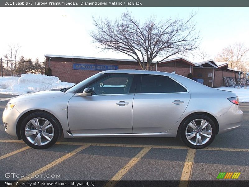 Diamond Silver Metallic / Jet Black 2011 Saab 9-5 Turbo4 Premium Sedan