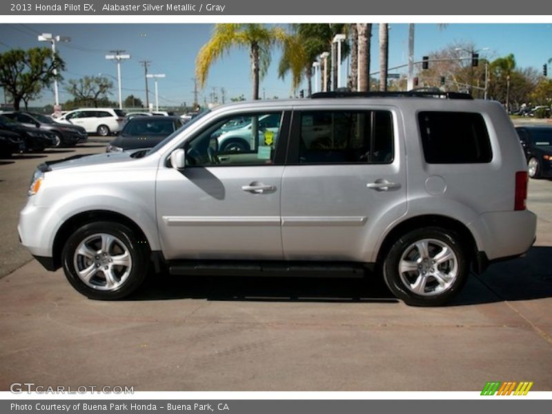 Alabaster Silver Metallic / Gray 2013 Honda Pilot EX