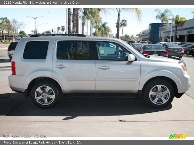 Alabaster Silver Metallic / Gray 2013 Honda Pilot EX