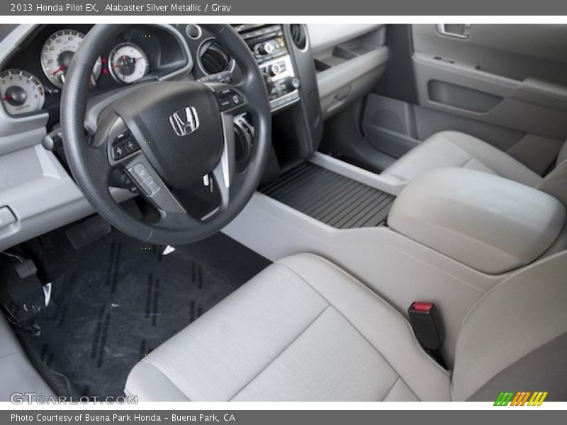 Alabaster Silver Metallic / Gray 2013 Honda Pilot EX