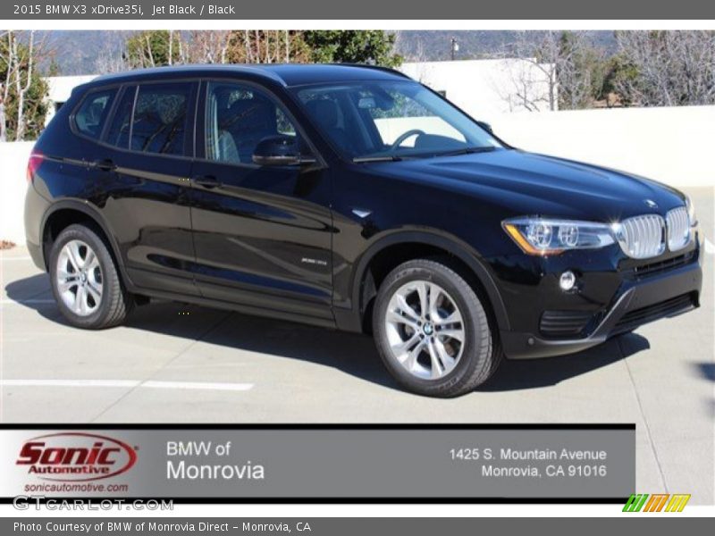 Jet Black / Black 2015 BMW X3 xDrive35i