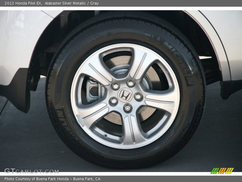 Alabaster Silver Metallic / Gray 2013 Honda Pilot EX