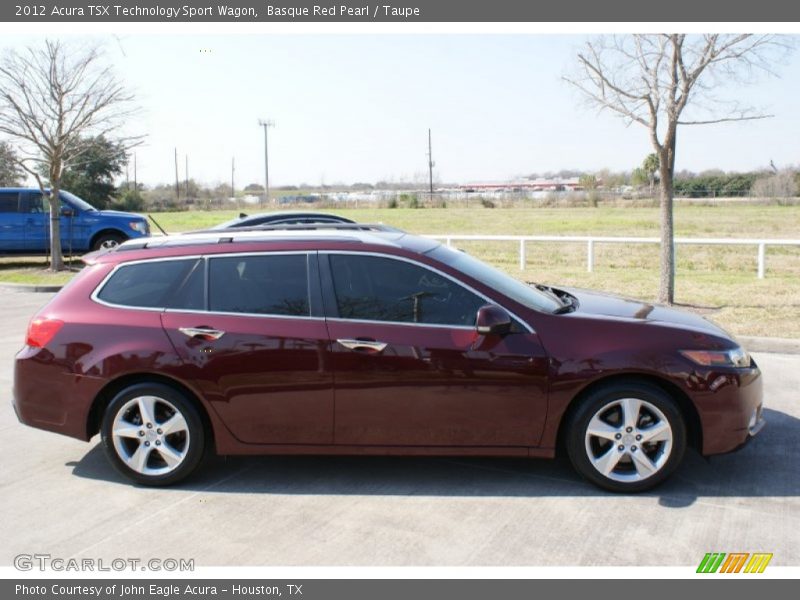 Basque Red Pearl / Taupe 2012 Acura TSX Technology Sport Wagon