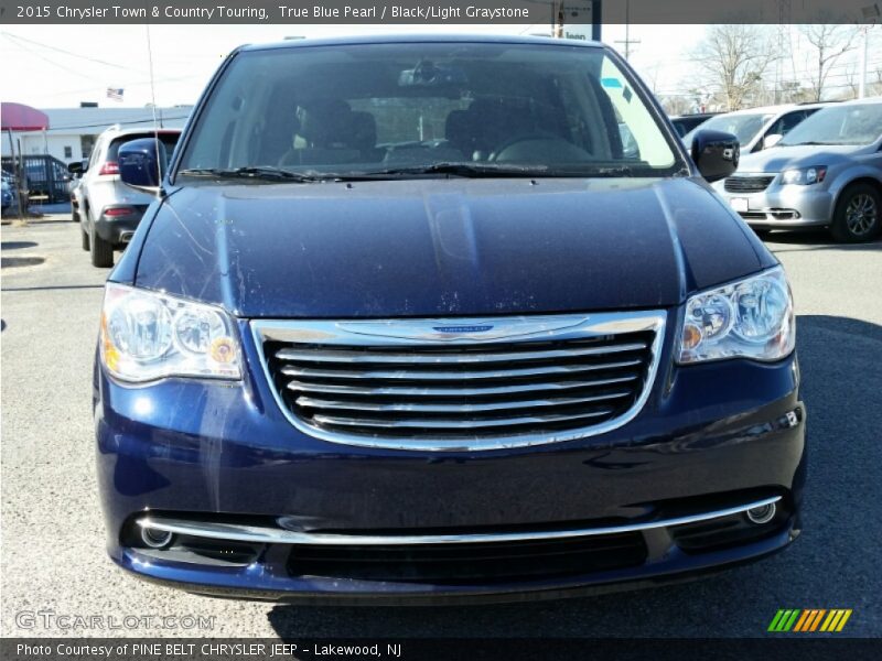 True Blue Pearl / Black/Light Graystone 2015 Chrysler Town & Country Touring