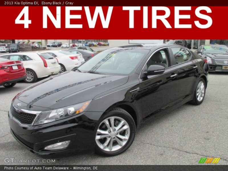 Ebony Black / Gray 2013 Kia Optima EX