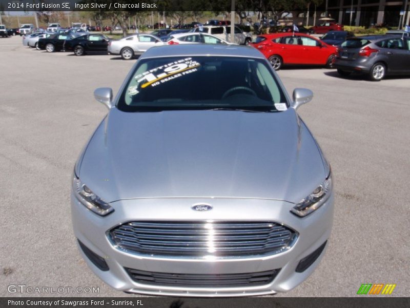 Ingot Silver / Charcoal Black 2014 Ford Fusion SE
