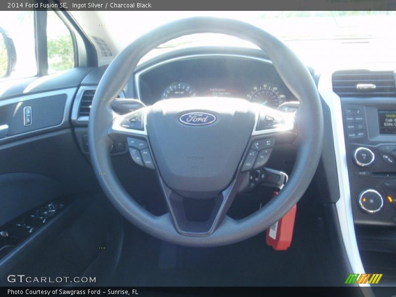 Ingot Silver / Charcoal Black 2014 Ford Fusion SE