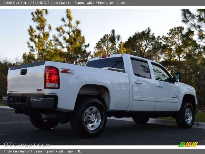 Summit White / Ebony/Light Cashmere 2008 GMC Sierra 2500HD SLT Crew Cab 4x4