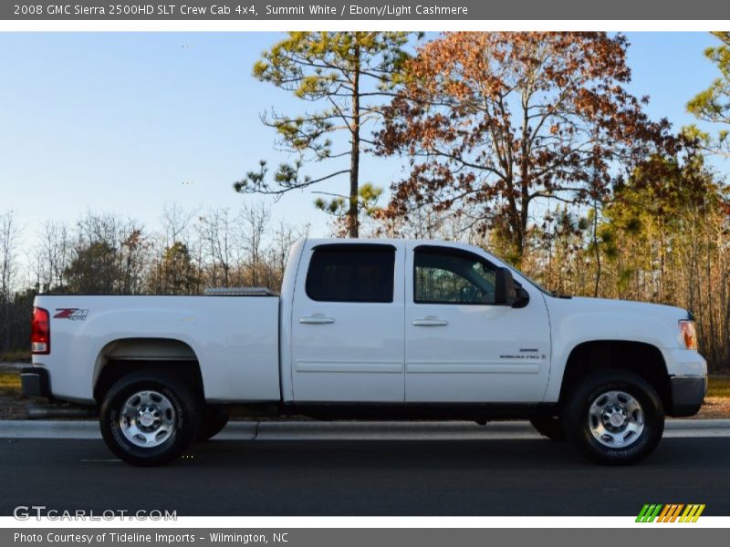 Summit White / Ebony/Light Cashmere 2008 GMC Sierra 2500HD SLT Crew Cab 4x4