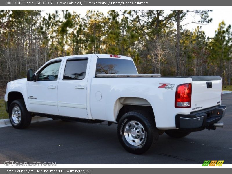 Summit White / Ebony/Light Cashmere 2008 GMC Sierra 2500HD SLT Crew Cab 4x4