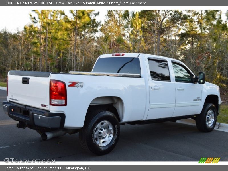 Summit White / Ebony/Light Cashmere 2008 GMC Sierra 2500HD SLT Crew Cab 4x4