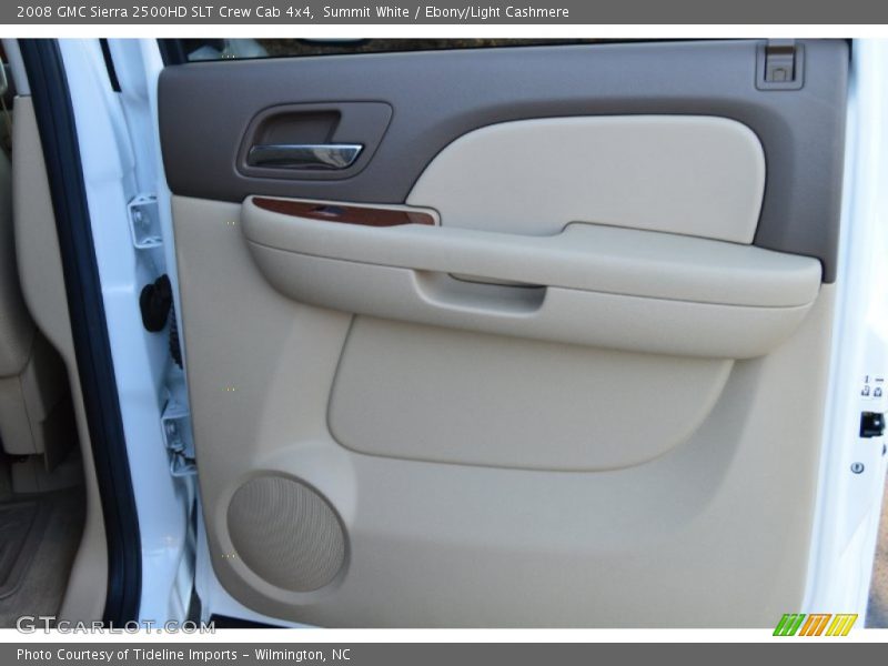 Summit White / Ebony/Light Cashmere 2008 GMC Sierra 2500HD SLT Crew Cab 4x4