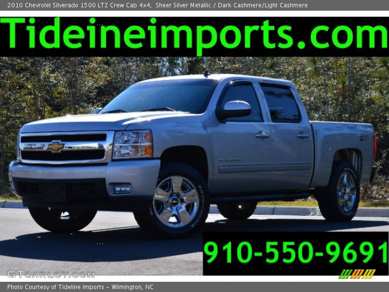 Sheer Silver Metallic / Dark Cashmere/Light Cashmere 2010 Chevrolet Silverado 1500 LTZ Crew Cab 4x4