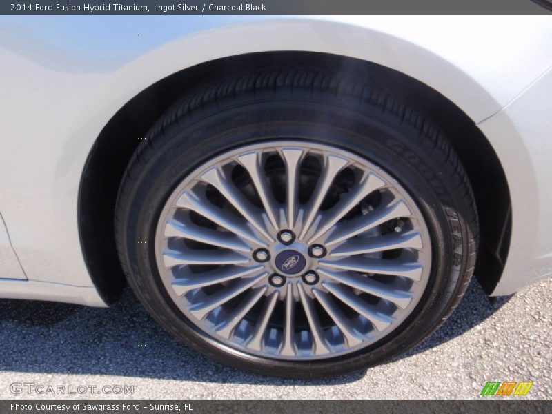 Ingot Silver / Charcoal Black 2014 Ford Fusion Hybrid Titanium