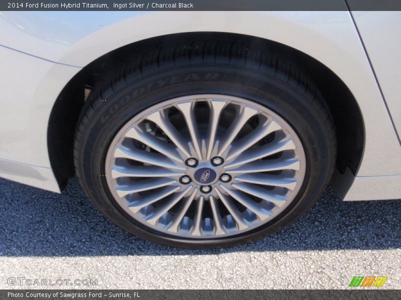 Ingot Silver / Charcoal Black 2014 Ford Fusion Hybrid Titanium
