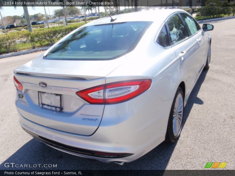Ingot Silver / Charcoal Black 2014 Ford Fusion Hybrid Titanium