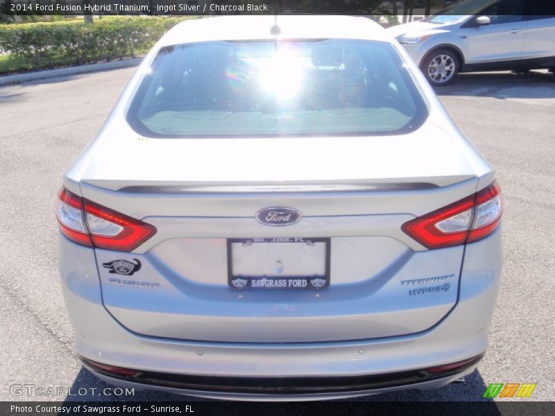 Ingot Silver / Charcoal Black 2014 Ford Fusion Hybrid Titanium