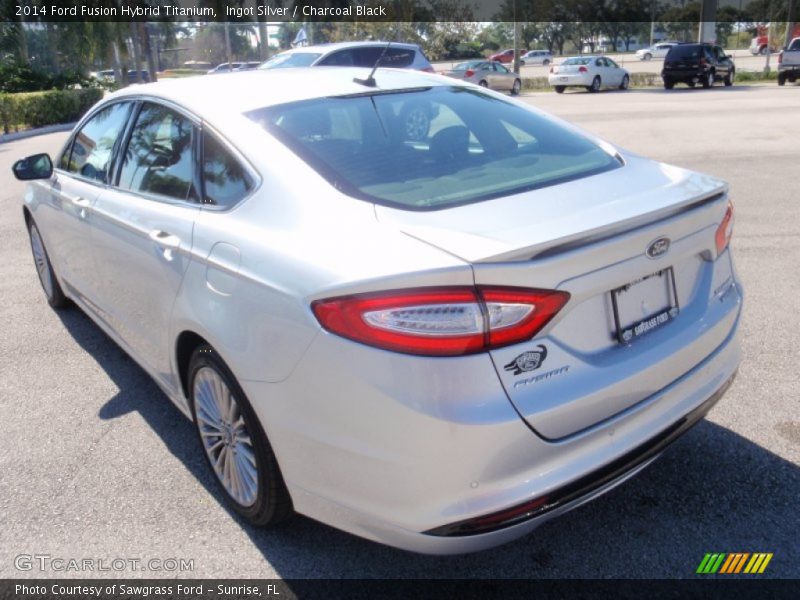 Ingot Silver / Charcoal Black 2014 Ford Fusion Hybrid Titanium