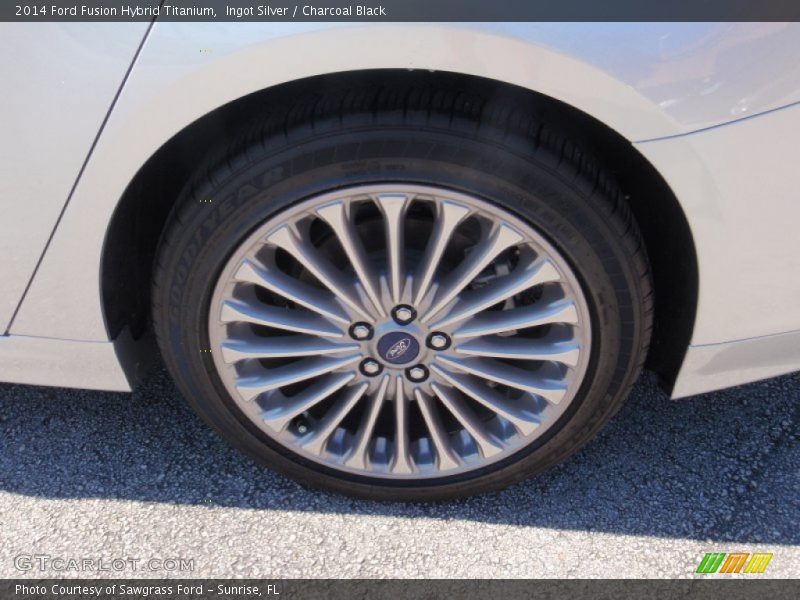 Ingot Silver / Charcoal Black 2014 Ford Fusion Hybrid Titanium