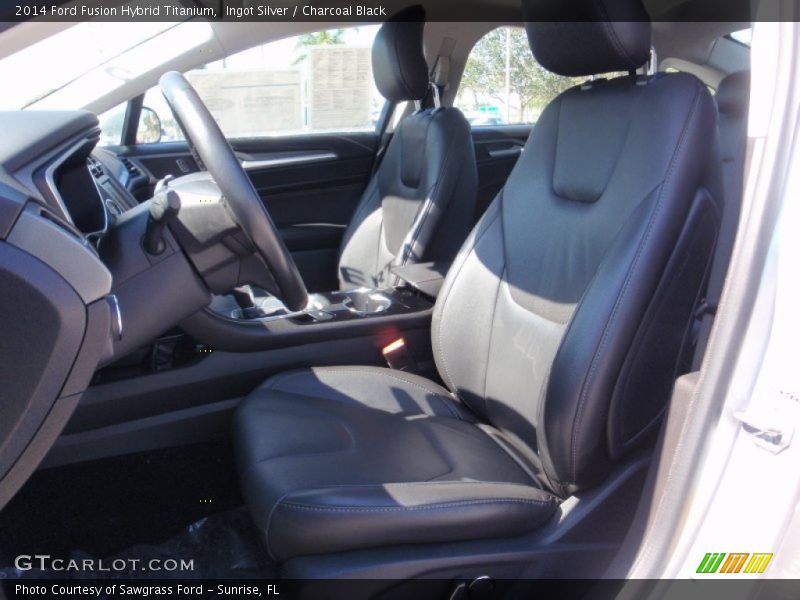 Ingot Silver / Charcoal Black 2014 Ford Fusion Hybrid Titanium