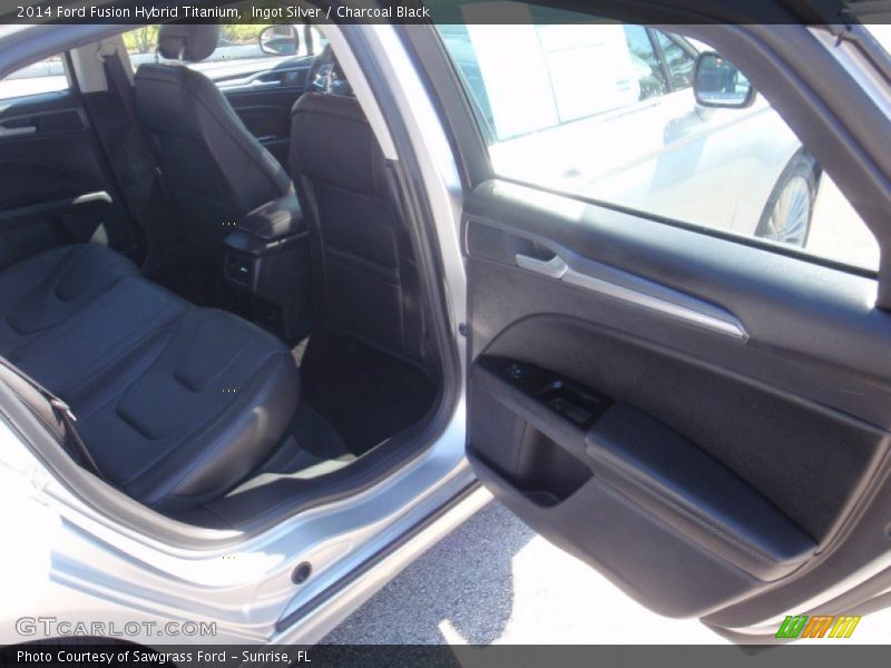Ingot Silver / Charcoal Black 2014 Ford Fusion Hybrid Titanium