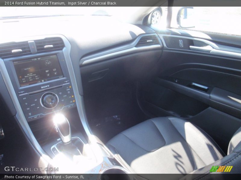 Ingot Silver / Charcoal Black 2014 Ford Fusion Hybrid Titanium