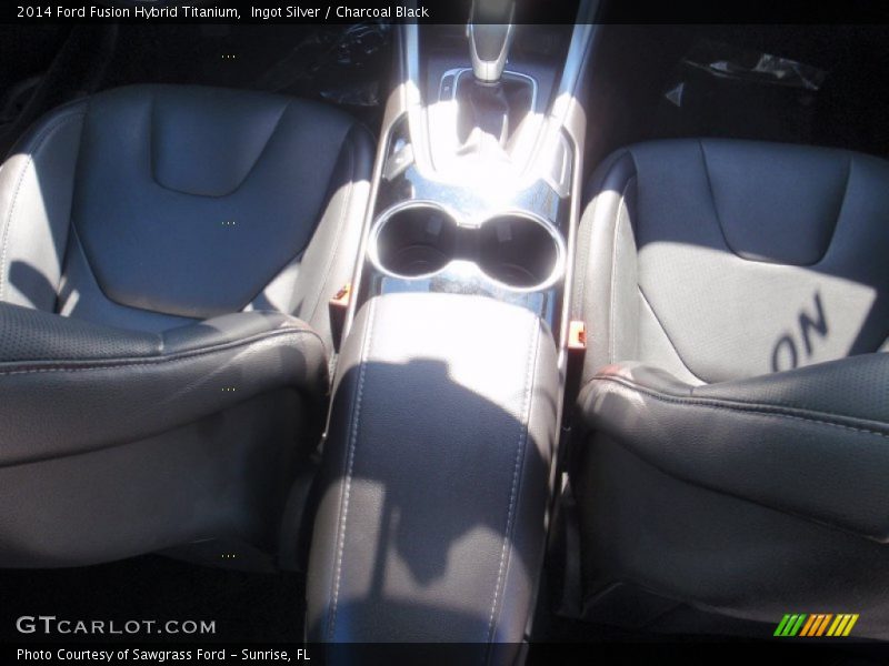 Ingot Silver / Charcoal Black 2014 Ford Fusion Hybrid Titanium