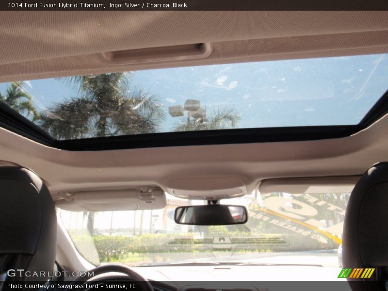 Ingot Silver / Charcoal Black 2014 Ford Fusion Hybrid Titanium