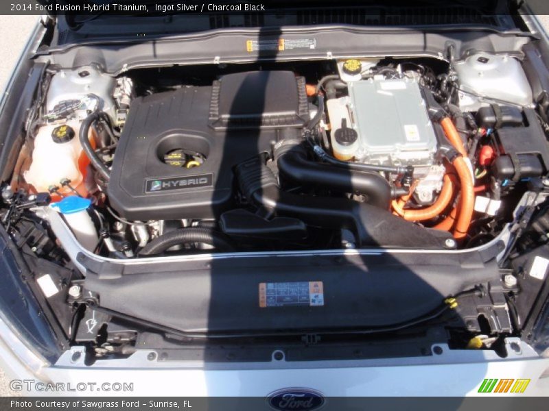 Ingot Silver / Charcoal Black 2014 Ford Fusion Hybrid Titanium