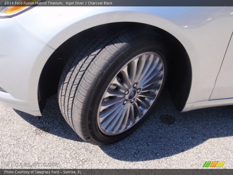 Ingot Silver / Charcoal Black 2014 Ford Fusion Hybrid Titanium