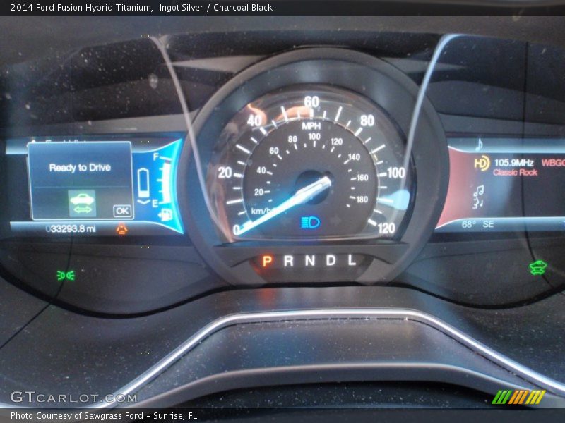 Ingot Silver / Charcoal Black 2014 Ford Fusion Hybrid Titanium