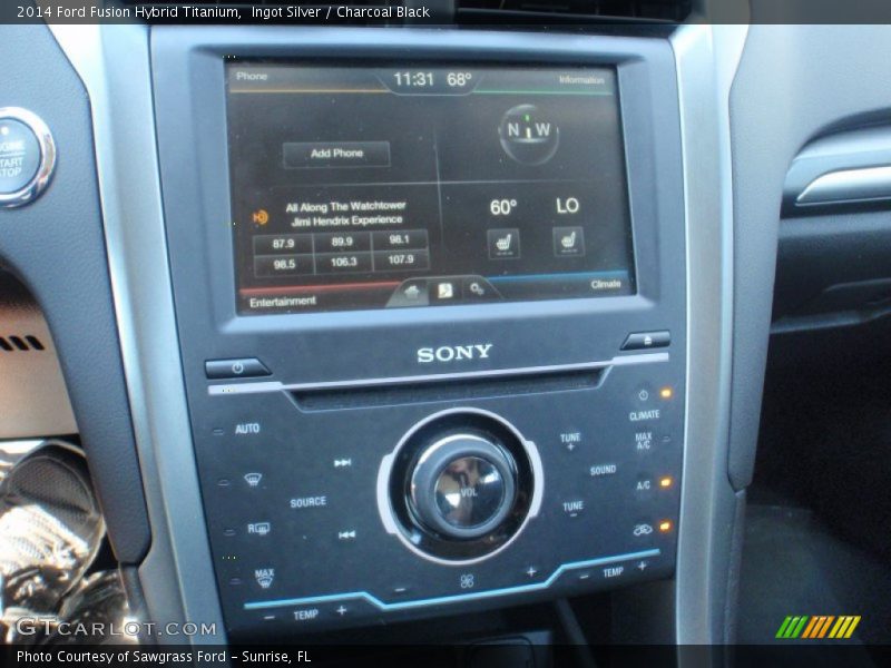 Ingot Silver / Charcoal Black 2014 Ford Fusion Hybrid Titanium