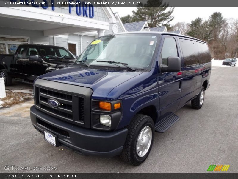 Dark Blue Metallic / Medium Flint 2010 Ford E Series Van E350 XL Passenger