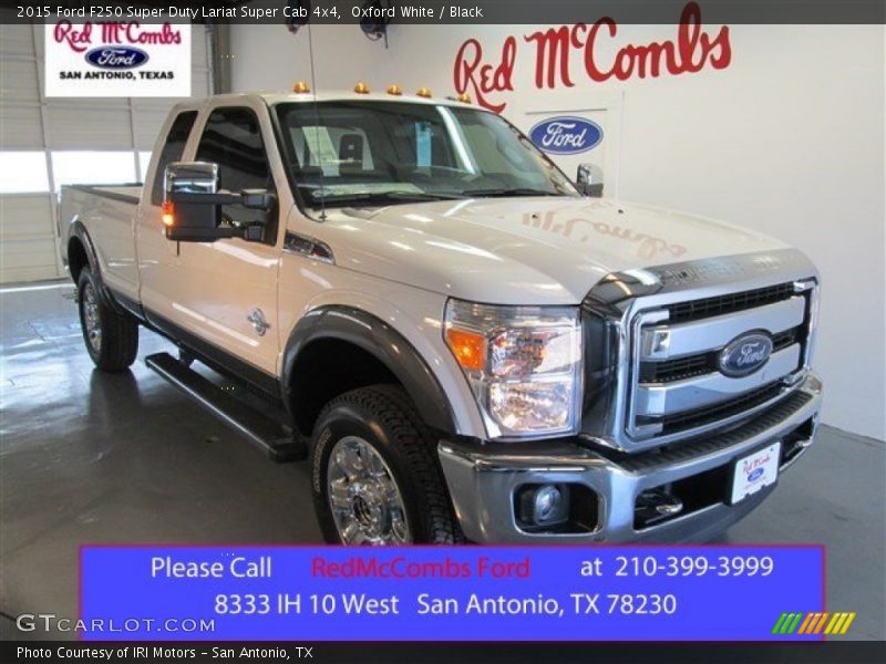 Oxford White / Black 2015 Ford F250 Super Duty Lariat Super Cab 4x4